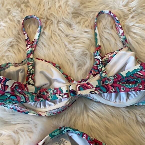 Lands End | Paisley Print Bikini Top & Skirt Swim Suit Set | 6 - Picture 7 of 8